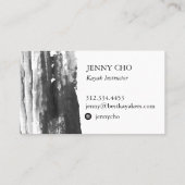 Minimale zwarte witte verfband visitekaartje (Achterkant)