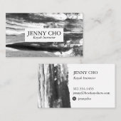 Minimale zwarte witte verfband visitekaartje (Voorkant / Achterkant)