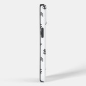 Minimale zwarte witte winterpatroontnaam Case-Mate iPhone case (Achterkant / Rechts)