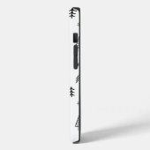 Minimale zwarte witte winterpatroontnaam Case-Mate iPhone case (Achterkant / Links)