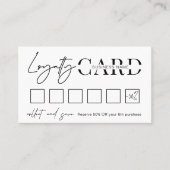 Minimale zwarte zwarte witte Logo Klantenkaartje (Voorkant)