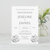 Minimalis Wedding Invitation in Spanish (Debout devant)