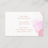 MINIMALISATION MODÈLE WATERCOLOR PINK CARTE DE VIS (Dos)