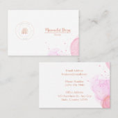 MINIMALISATION MODÈLE WATERCOLOR PINK CARTE DE VIS (Devant / Derrière)