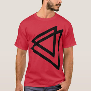 Minimalisator dubbele driehoek t-shirt