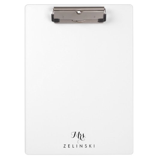 Minimalisator fancy Script Calligraphy Klembord (Voorkant)