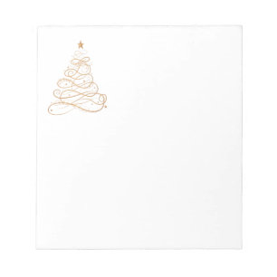 Minimalisator kerstboom met Gold Metallic Filigree Notitieblok