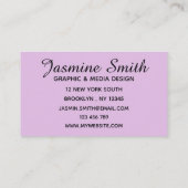 Minimalisator moderne pasteeluiteinden visitekaartje (Achterkant)