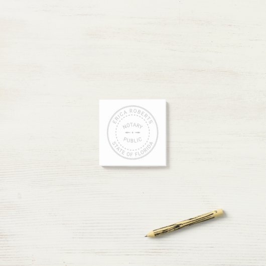 Minimalisator notaris openbare stempel post-it® notes (Op bureau)