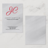 Minimalisator professionele moderne handschrijfmon visitekaartje (Voorkant / Achterkant)