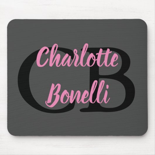 Minimalisator professionele moderne monogram muismat (Voorkant)