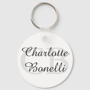 Minimalisator professionele moderne monogram sleutelhanger