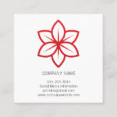 Minimalisator rood ventilator vierkante visitekaartje (Achterkant)