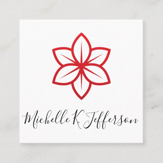 Minimalisator rood ventilator vierkante visitekaartje (Voorkant)