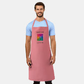 Minimalisator roze Apron Custom Logo Business Comp Schort (Gedragen)