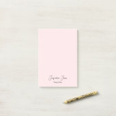 Minimalisator roze schoonheidssalon leraar post-it® notes (Op bureau)