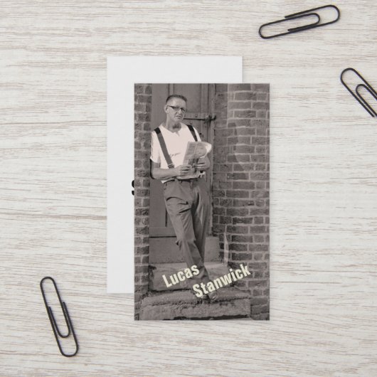 Minimalisator Sjabloon aangepaste bouwfotoinstalla Visitekaartje (Voorkant / Achterkant in situ)