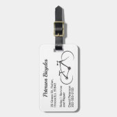 Minimalisator van bietenwinkel voor fietsenreparat bagagelabel (Voorkant verticaal)