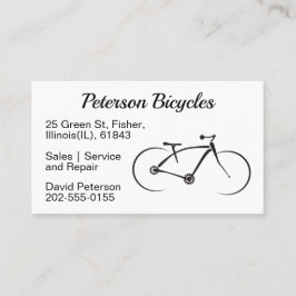 Minimalisator van bietenwinkel voor fietsenreparat visitekaartje