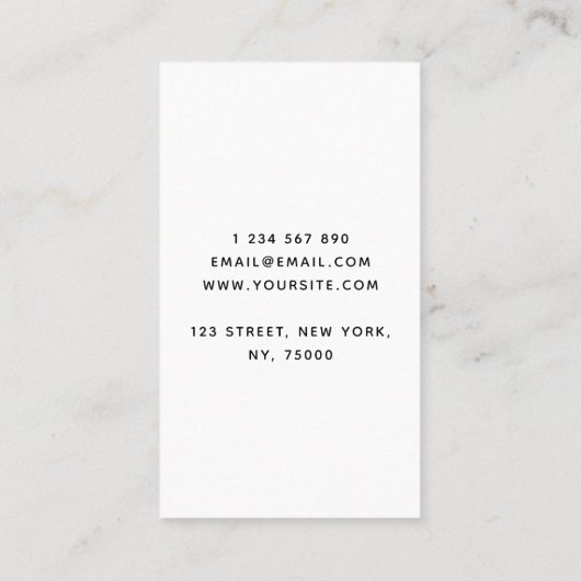 Minimalisator van de doezelaar van de Retro Quill Visitekaartje (Achterkant)