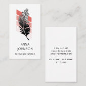 Minimalisator van de doezelaar van de Retro Quill Visitekaartje (Voorkant / Achterkant)