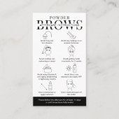 Minimalisator van de Ombre Powder Brows Aftercare Visitekaartje (Voorkant)
