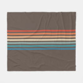 Minimalisator van Retro Striped 70s Fleece Deken (Voorkant (Horizontaal))