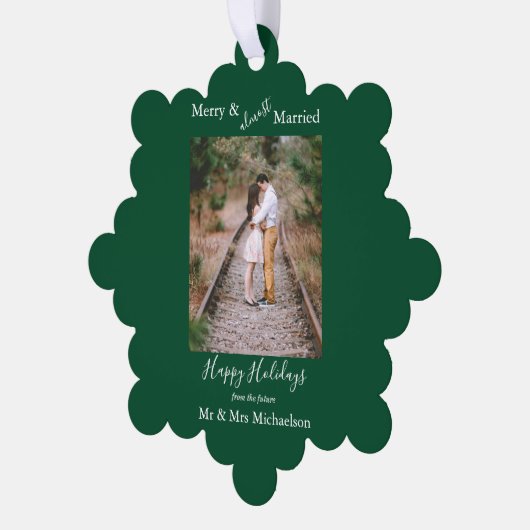 Minimalisator voor liefste huwelijken ornament kaart (Links)