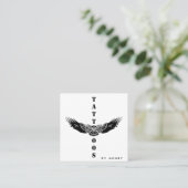 Minimalisator voor ornamental Eagle Bird Tattoo Vierkante Visitekaartje (Staand voorkant)