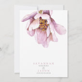 Minimalisator voor roze zonnebloem | Uitnodiging t (Achterkant)