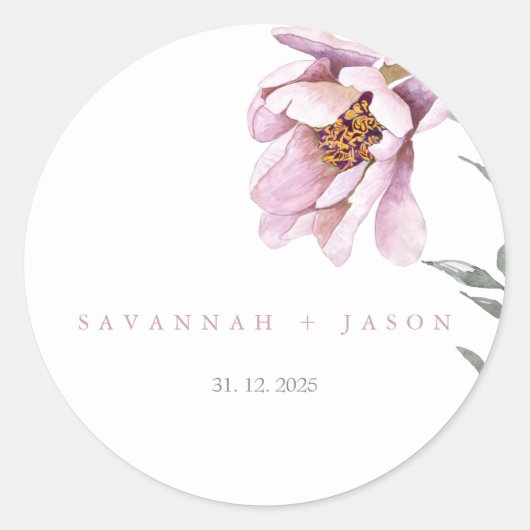 Minimalisator voor roze zonnebloem | Weddenschap-e Ronde Sticker (Voorkant)