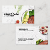 Minimalisator westerne voedseltextuur visitekaartje (Voorkant / Achterkant)