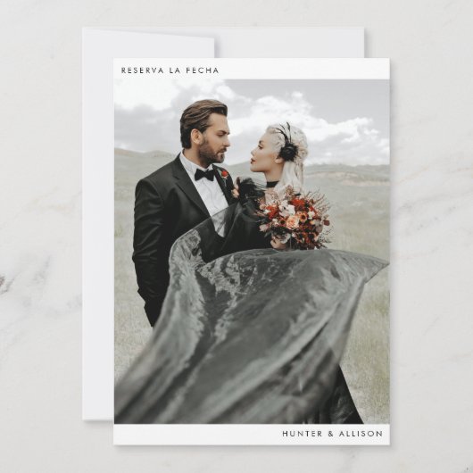 Minimaliseer de datum opslaan save the date (Voorkant)