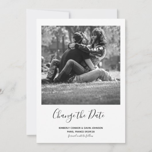 Minimaliseer de datum save the date (Voorkant)