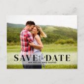 Minimaliseer de datumfoto opslaan | Website QR-cod Aankondigingskaart (Voorkant)