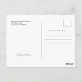 Minimaliseer eenvoudig cursief script de datum briefkaart (Achterkant)