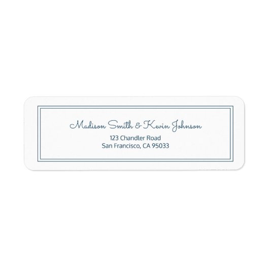 Minimaliseer het Eenvoudige Kromme Adres van de Te Etiket (Voorkant)