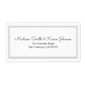 Minimaliseer het Eenvoudige Kromme Adres van de Te Etiket (Voorkant)