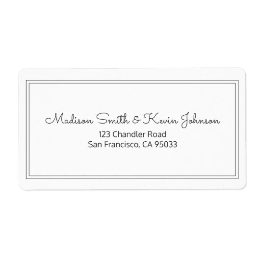 Minimaliseer het Eenvoudige Kromme Adres van de Te Etiket (Voorkant)