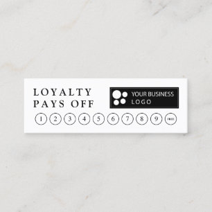 Minimaliseer uw Logo loyaliteit punch Kaart