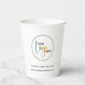 Minimaliseer uw zakelijke Logo Papieren Bekers (Achterkant)