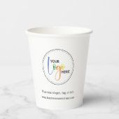 Minimaliseer uw zakelijke Logo Papieren Bekers (Voorkant)