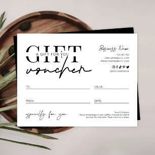 Minimaliserend cadeaucertificaat voor Logo van Vou