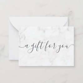 Minimaliserend Marble Small Business Cadeft Certif Notitiekaartje
