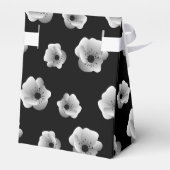 Minimaliserend patroon voor zwarte en witte elegan bedankdoosjes (Achterkant)