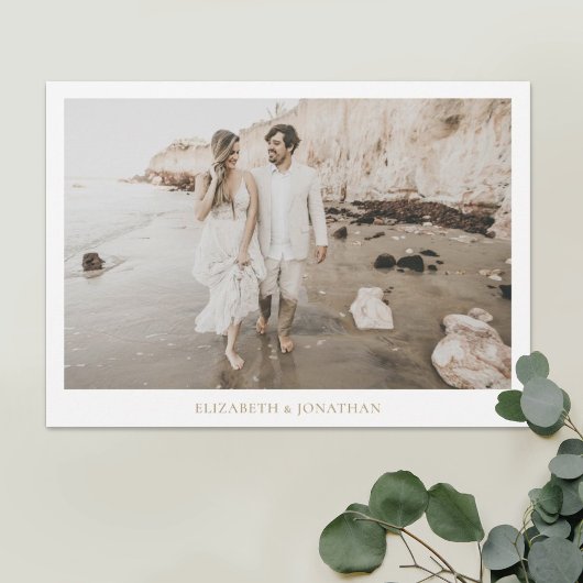 Minimaliserende Borders Fotobruiloft Save The Date