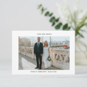 Minimaliserende bruiloft foto Hartelijk dank Bedankkaart (Staand voorkant)