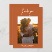 Minimaliserende bruiloft foto Hartelijk dank Bedankkaart (Voorkant / Achterkant)