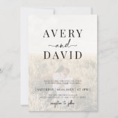 Minimaliserende bruiloft foto kaart (Voorkant)