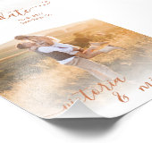 Minimaliserende bruiloft foto Opslaan datum Foto Afdruk (Hoek)